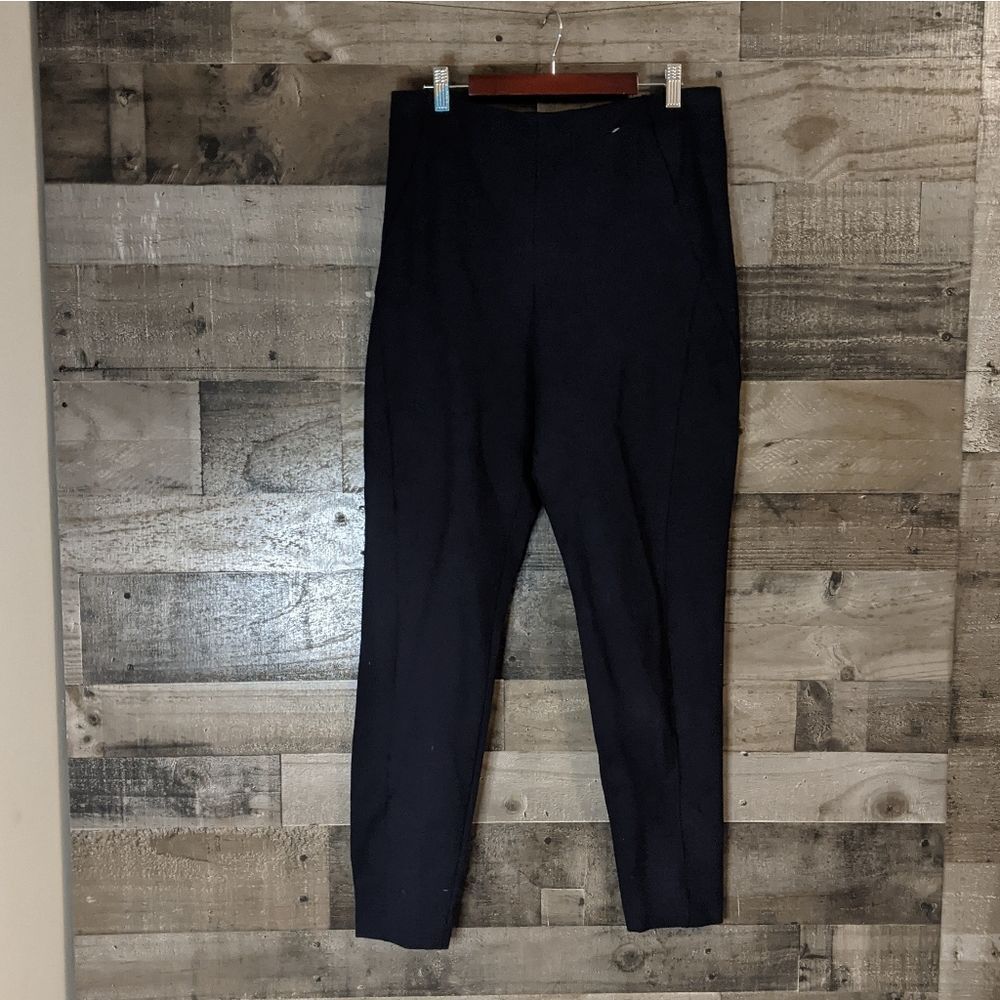 Tahari Navy Stretch Slacks large